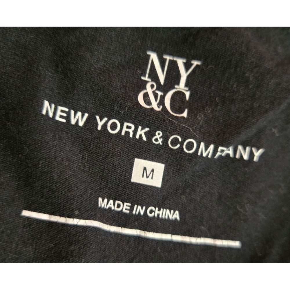 NY & Company Black Sequin Tank Top Women's Size M Sparkly‎ Sleeveless Blouse - Picture 3 of 5